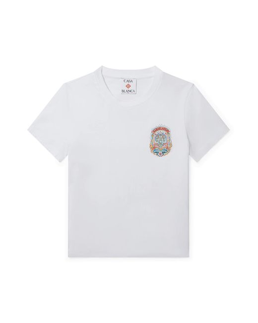 Casablanca Paris White T-Shirt À Manches Courtes Casa Way Skate