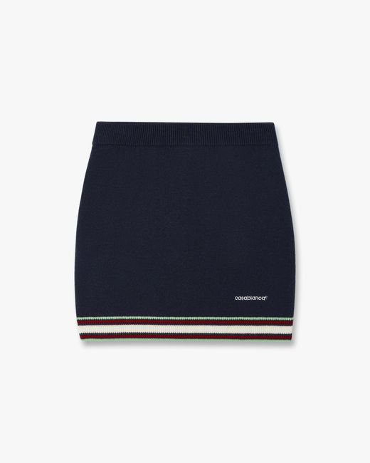 Casablanca Paris Blue Merino Mini Skirt