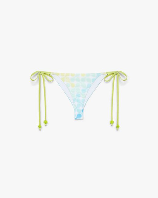 Casablanca Paris White Bas De Bikini À Cordons Et Perles Optic Drop