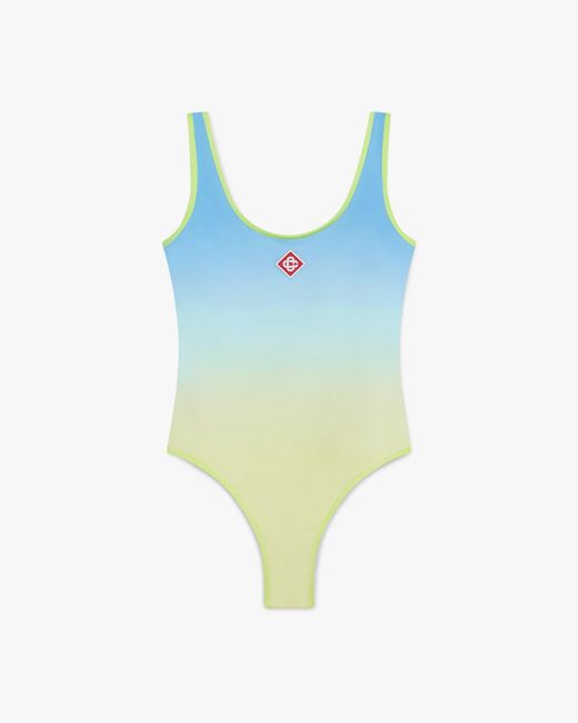 Casablanca Paris Blue Maillot De Bain Dégradé Bleu Et Jaune
