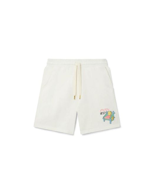 Casablanca Paris White Short De Survêtement School Of Design for men