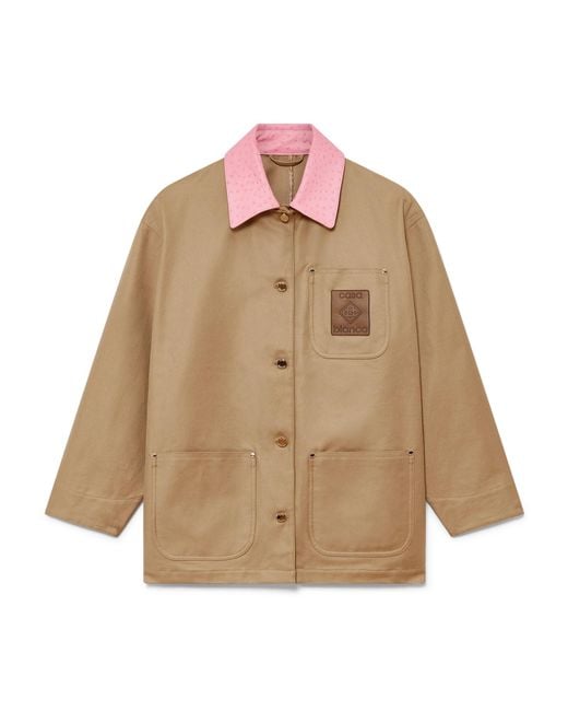 Casablanca Paris Natural Cotton Workwear Jacket, By