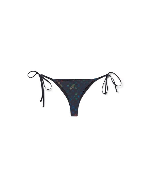 Casablanca Paris Blue Monogram String Bikini Bottom, By