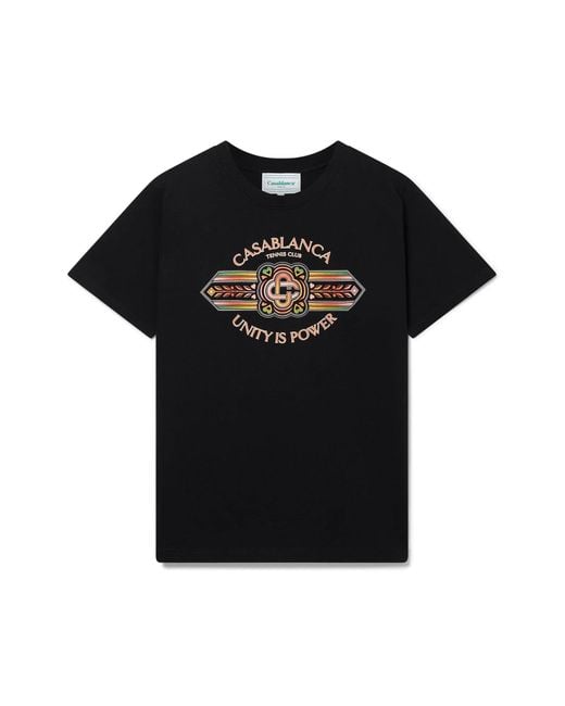 Casablanca Paris Black T-Shirt À Manches Courtes Unity Is Power