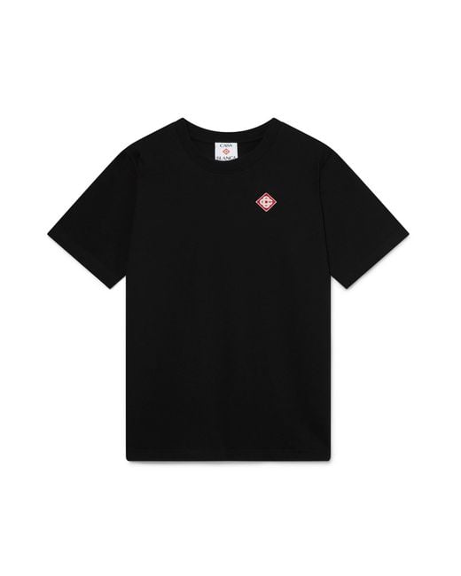 Casablanca Paris Black Diamond Logo Short Sleeve T-Shirt, By for men