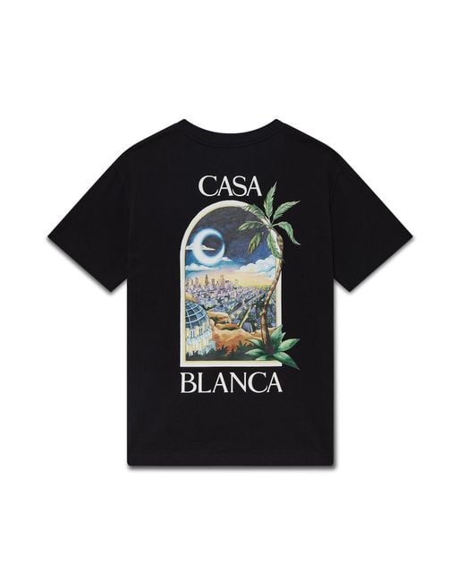 Casablanca Paris Black T-Shirt À Manches Courtes La Nights