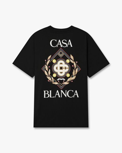 Casablanca Paris Black Championship Short Sleeve T-Shirt, By for men