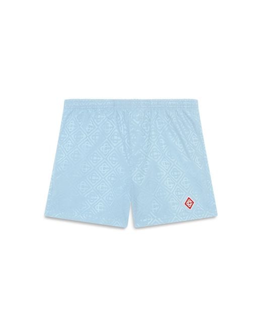 Casablanca Paris Blue Short De Bain En Jacquard À Monogramme for men