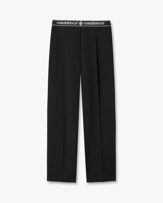 Casablanca Paris Black Wool Tailored Trousers, Size By for men