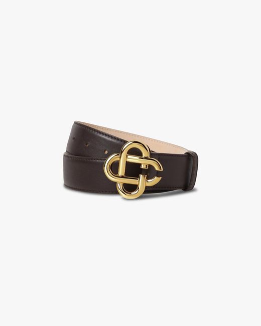 Casablanca Paris White Classic Leather Cc Logo Belt, By