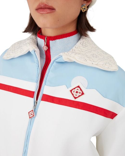 Casablanca Paris White Hybrid Ski Track Jacket, By