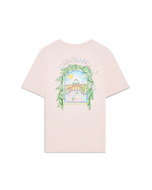 Casablanca Paris Pink T-Shirt À Manches Courtes L'Arche De Tennis for men