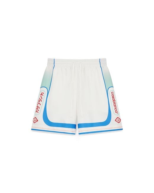 Casablanca Paris Blue Short En Soie Fuji Dream for men