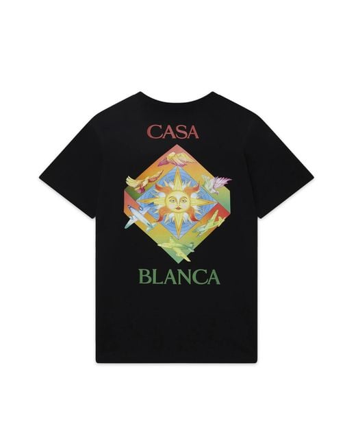 Casablanca Paris Black Les Elements Short Sleeve T-Shirt, By for men