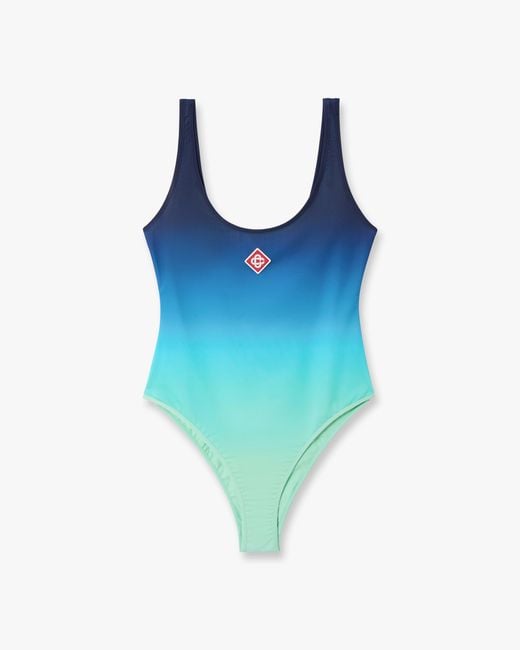 Casablanca Paris Blue Gradient Printed Swimsuit, By