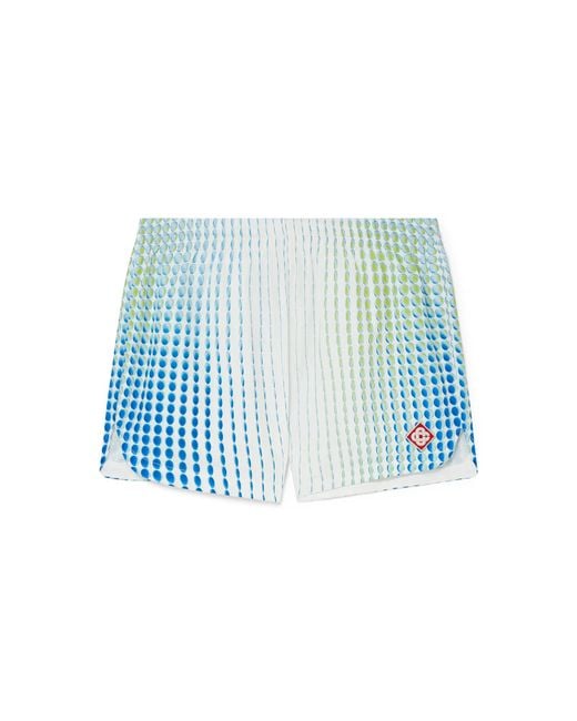 Casablanca Paris Blue Short En Taffetas De Polyester Imprimé