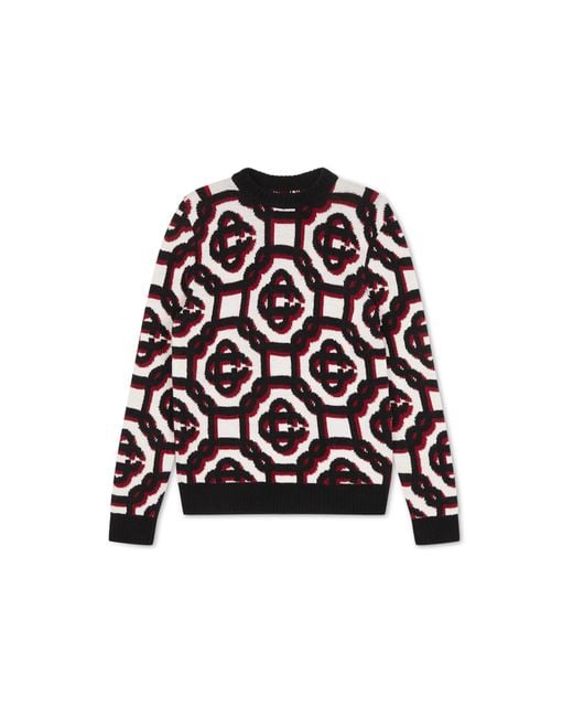 Casablanca Paris White Off 3D Monogram Sweater for men