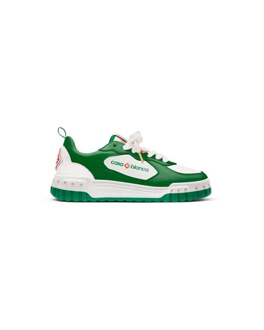 Casablanca Paris Green Sneakers Pour Homme Vertes Et Blanches Court for men