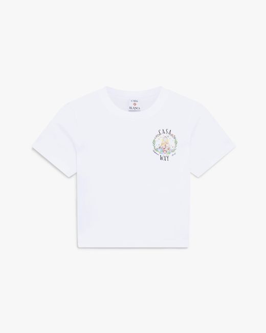 Casablanca Paris White Casa Way Baby Short Sleeve T-Shirt, By