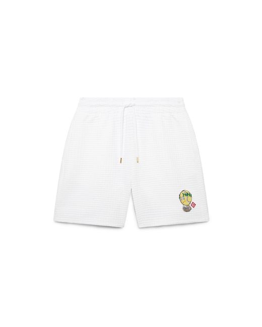 Casablanca Paris White Short De Survêtement Matelassé Tennis Mascot for men