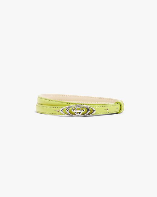 Casablanca Paris Yellow Lime Mini Warped Logo Belt, By for men