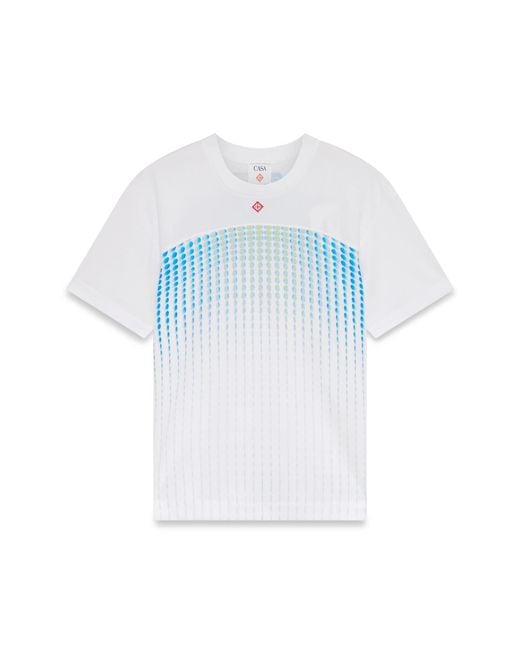 Casablanca Paris Blue T-Shirt À Manches Courtes Tennis Tech for men