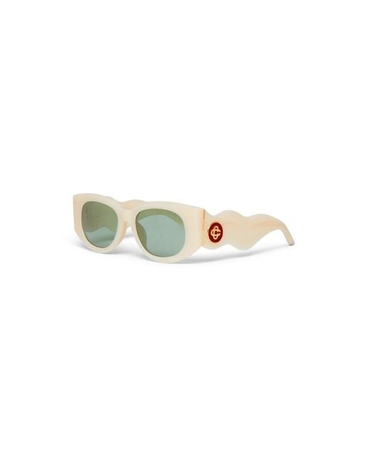 Casablanca Paris White Cream The Memphis Sunglasses By for men