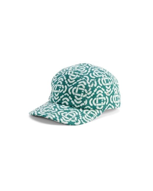 Casablanca Paris Green Deconstructed Monogram Cap By for men