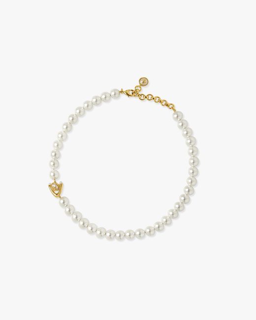 Casablanca Paris White Lotus Pearl Necklace By for men