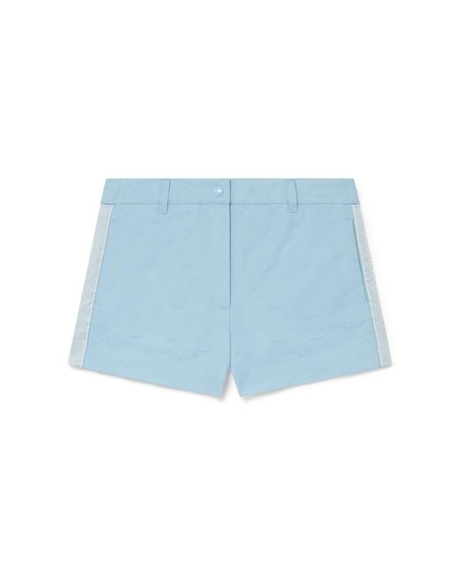Casablanca Paris Blue Mini-Short À Monogramme