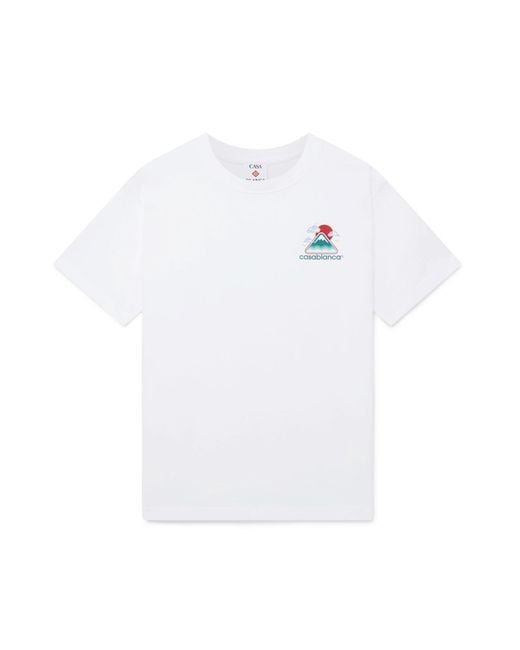 Casablanca Paris White T-Shirt À Manches Courtes Montagne Ondulee for men