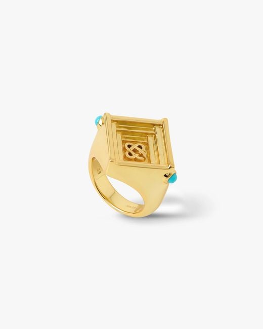 Casablanca Paris White Wrapped Signet Ring, By for men
