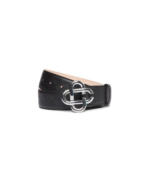 Casablanca Paris Black Cc Logo Buckle Belt, By for men