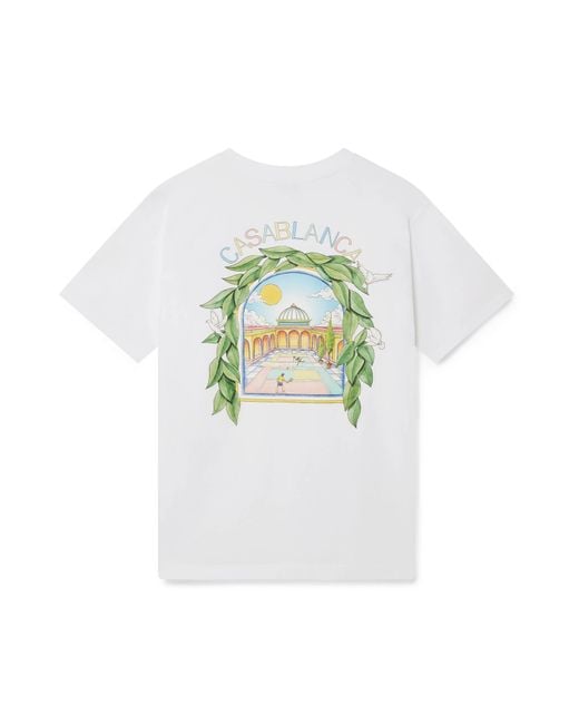 Casablanca Paris White T-Shirt À Manches Courtes L'Arche De Tennis for men