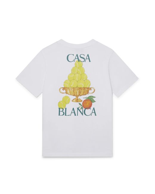 Casablanca Paris White Le Triomphe De Tennis Short Sleeve T-Shirt