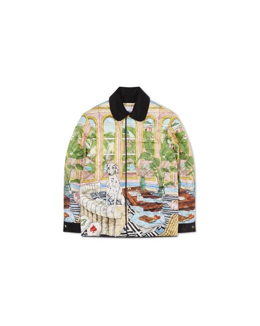 Casablanca Paris Black Dream House Printed Quilted Hunting Jacket for men
