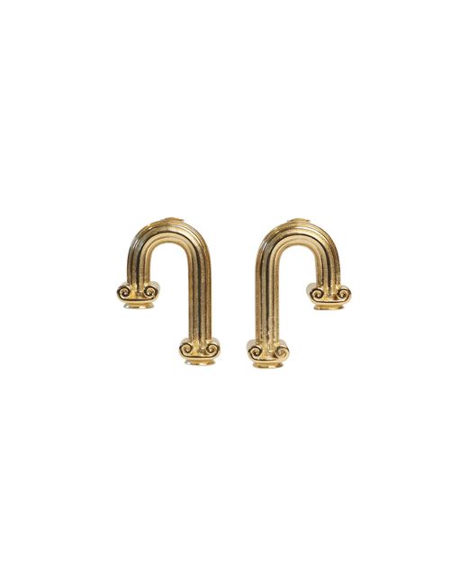 Casablanca Paris White Arch Column Earrings By for men