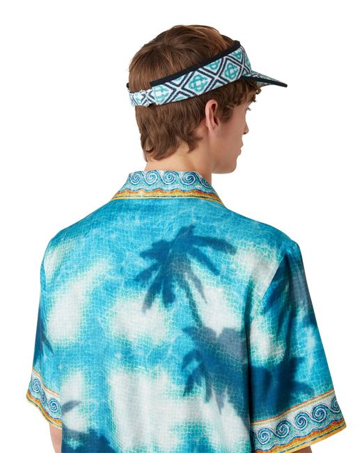 Casablanca Paris Blue Visière En Tissu Éponge À Monogramme for men