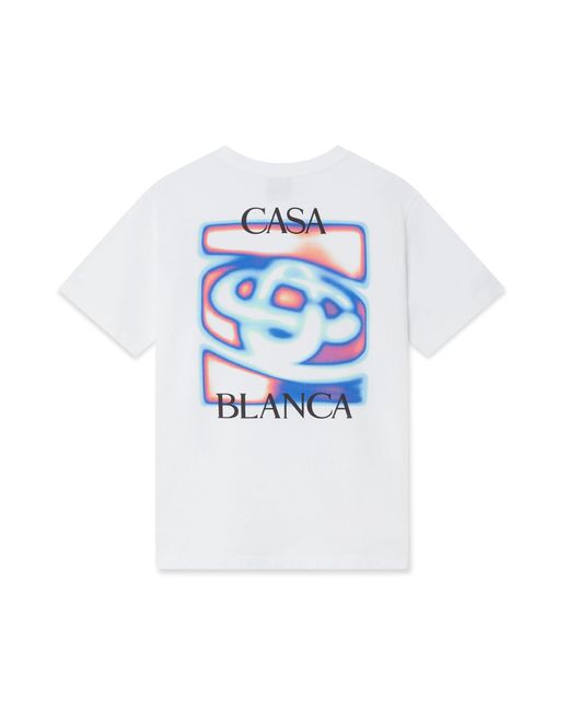 Casablanca Paris White Heat Map Logo Short Sleeve T-Shirt for men