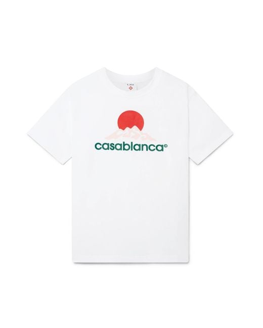 Casablanca Paris White T-Shirt À Manches Courtes Montagne for men