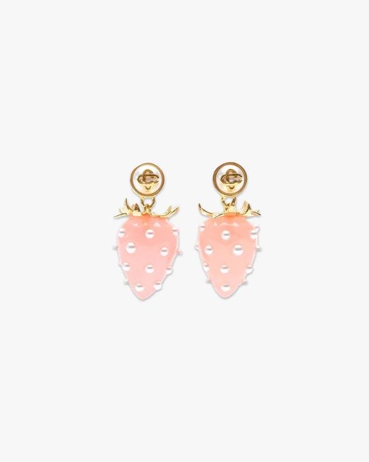 Casablanca Paris White Strawberry Earrings By
