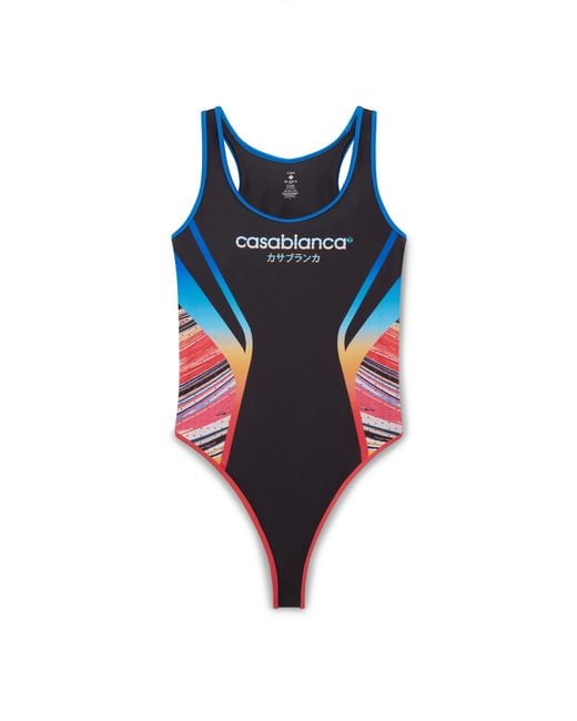 Casablanca Paris Blue Maillot De Bain Marble
