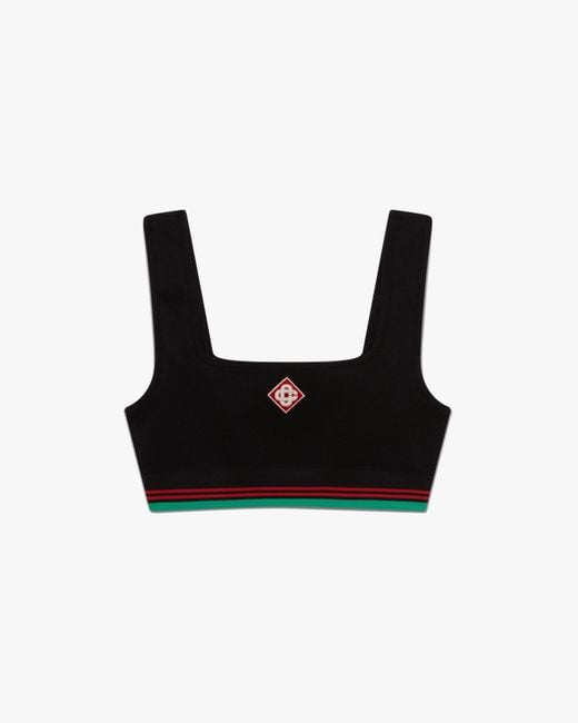 Casablanca Paris Black Seamless Bralette By