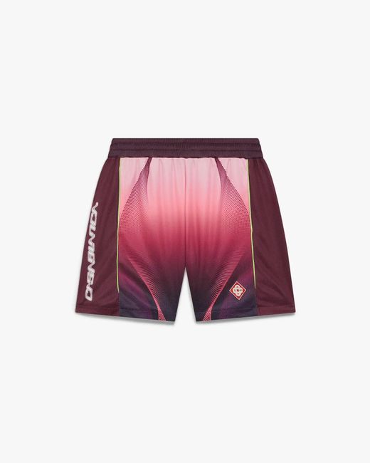 Casablanca Paris Red Short De Football Dégradé Aubergine for men