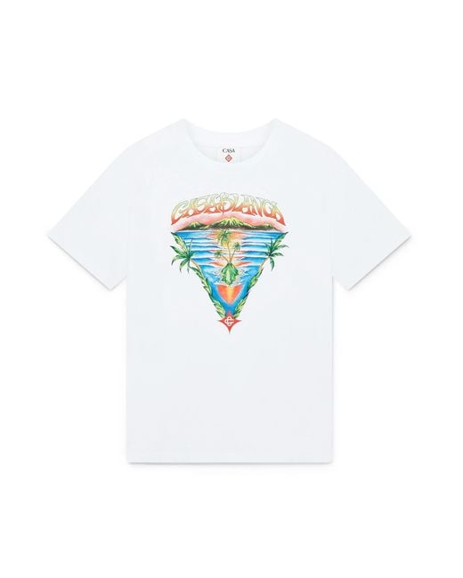 Casablanca Paris Blue T-Shirt À Manches Courtes Innocence Triangle for men