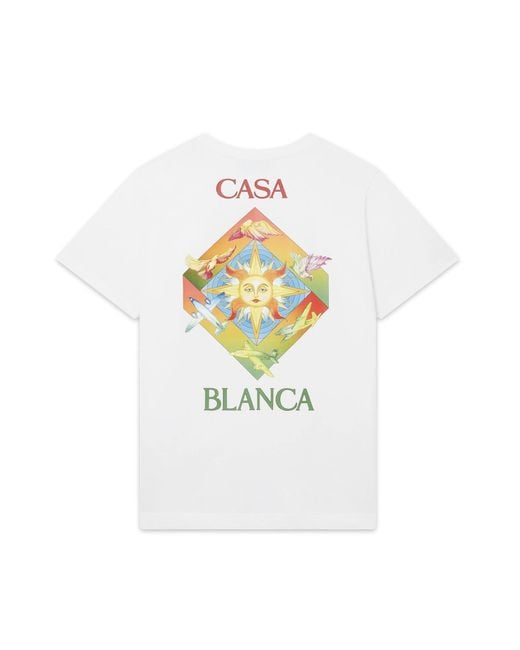 Casablanca Paris White Les Elements Short Sleeve T-Shirt, By for men