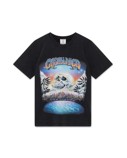 Casablanca Paris Black T-Shirt À Manches Courtes La Prémonition