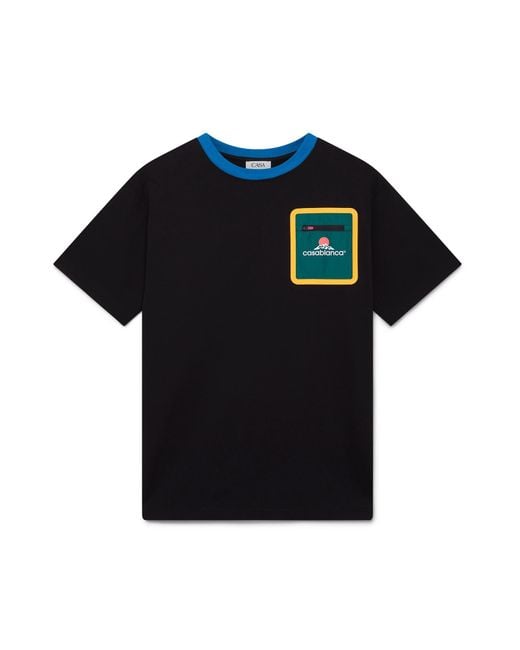 Casablanca Paris Black T-Shirt À Manches Courtes Montagne for men