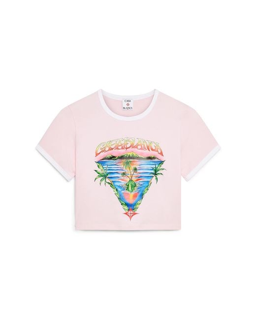 Casablanca Paris White T-Shirt À Manches Courtes Innocence Triangle