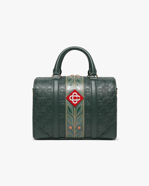 Casablanca Paris Green Sac De Week-End Vert Mini À Monogramme for men